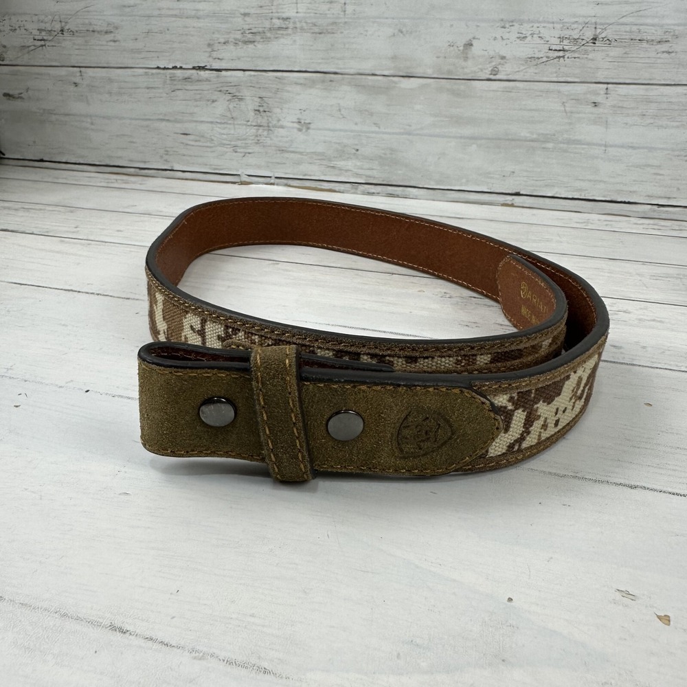 Ariat‎ Mens size 30 Patriot Digital Camo Without Buckle EUC Browns